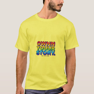 Eigen verhaal - levendig veelkleurig T-shirt ontwe