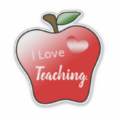 Eigen vinylSticker - Ik hou van het doceren van St Sticker (Voorkant)