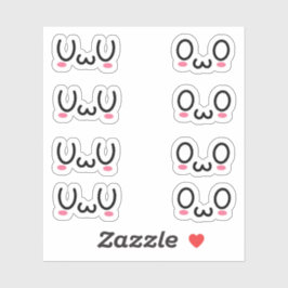 Eigen vinylSticker voor Uwu en Owo Sticker
