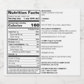 Eigen voedseletiket conform de FDA Likeurfles Etiket (Enkel label)