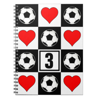 Eigen voetbalspeler Jersey nummer chequepoorten Notitieboek