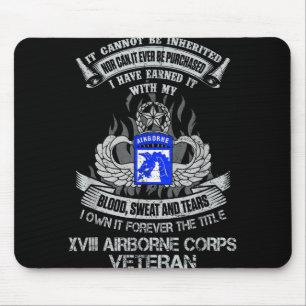 Eigen voor altijd de titel 18th Airborne Corps US Muismat
