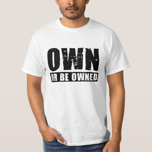 Eigen waarde of eigen waarde (zwart-wit) T-Shirt (Voorkant)