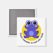 Eigen was uw handen Kinder kikker Magneet (Voorkant / Achterkant)