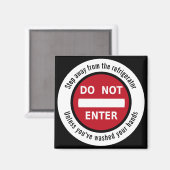 Eigen was uw handen niet invullen magneet (Voorkant / Achterkant)