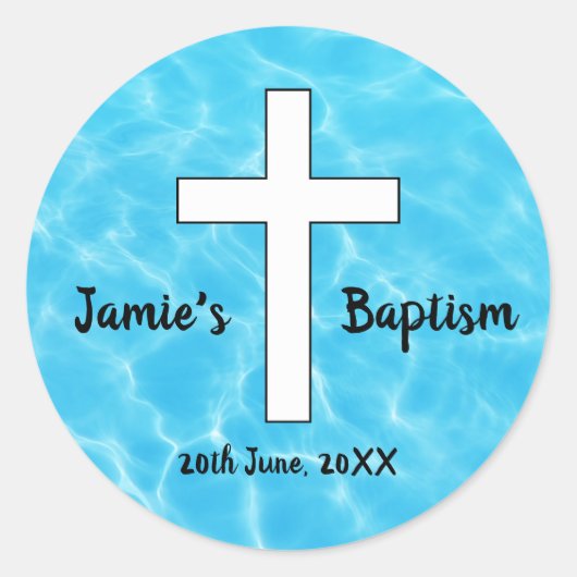Eigen wateren van de Baptism-sticker Ronde Sticker (Voorkant)