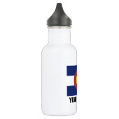 Eigen waterflesje met de vlag van Colorado drink Waterfles (Links)