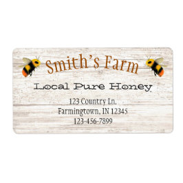 Eigen Waterverf honingbijenetiket Etiket