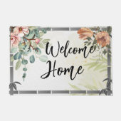 Eigen welkomstscript natuurlijke familie moderne deurmat (Voorkant)