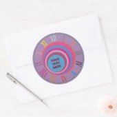Eigen,  wervelcirkels tornado schattige kunst ronde sticker (Envelop)