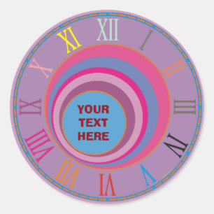 Eigen, wervelcirkels tornado schattige kunst ronde sticker