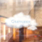 Eigen Word op Fluffy White Cloud No. 1 sprookje Raamsticker (Vel 2)