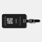 Eigen zakelijke bedrijven - QR-code en tekst eenvo Bagagelabel (Voorkant horizontaal)