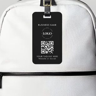 Eigen zakelijke bedrijven - QR-code en tekst eenvo Bagagelabel