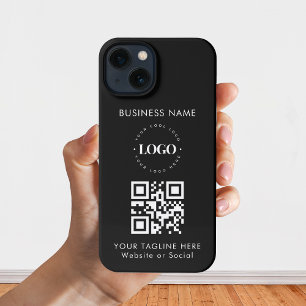 Eigen zakelijke bedrijven - QR-code en tekst eenvo iPhone 13 Hoesje