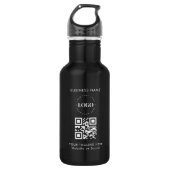 Eigen zakelijke bedrijven - QR-code en tekst eenvo Waterfles (Voorkant)