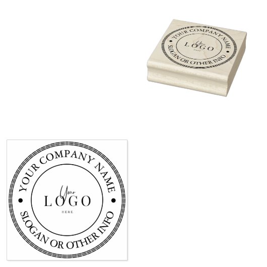 Eigen zakelijke Logo Rubber Stempel (Gestempeld)