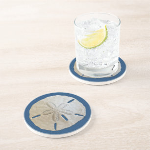 Eigen zandstrand van de dollar Aangepaste kleurenk Zandsteen Onderzetter