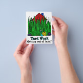 Eigen zorg. Mow Grass. Landschaper. Promotie Flyer (Hand)