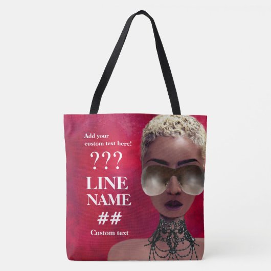 Eigen zwarte Sorroestkunst Tote Bag (Voorkant)