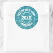 Eigen zwemteam ronde sticker (Tas)