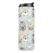 Eigenaar aangepaste monogram van Pattern Thermosbeker (Gedraaid links)