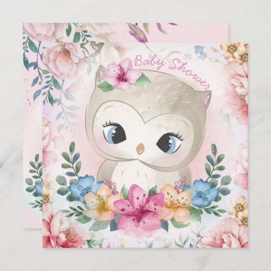 Eigenaar Baby shower Uitnodiging (Voorkant / Achterkant)