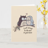 Eigenaar in Love Twit Twoo Kaart (Gele Bloem)