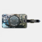 eigenaar of gebruiker van gym met fitness Funny Bagagelabel (Achterkant horizontaal)