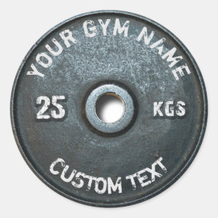 eigenaar of gebruiker van gym met fitness Funny Ronde Sticker