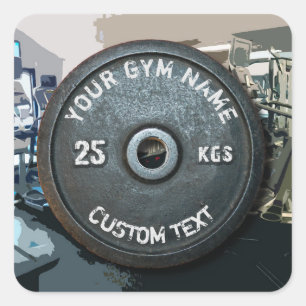 eigenaar of gebruiker van gym met fitness Funny Vierkante Sticker