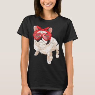 Eigenaar Sungles Bandana Fun Franse Bulldog French T-shirt
