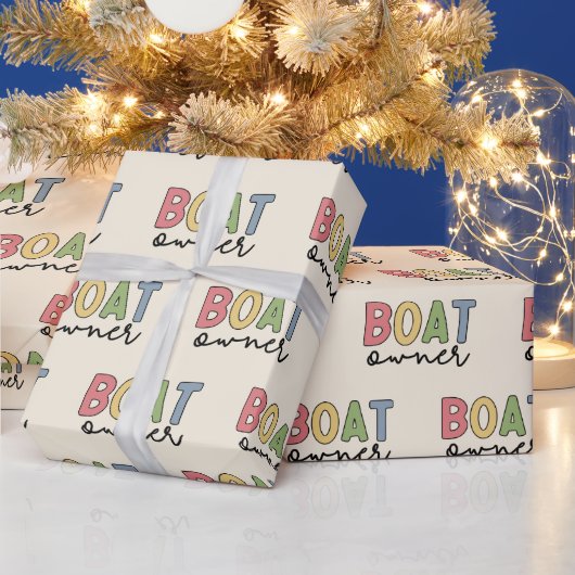 Eigenaar van boot nieuwe eigenaar cadeaupapier (Feestdagen)
