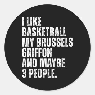 Eigenaar van Brussels Griffon honden Sketchliefheb Ronde Sticker