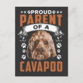 Eigenaar van Cavapoo Dog Parent Cute Puppy Briefkaart (Voorkant)