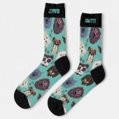 Eigenaar van Cute Hondenras Pattern Puppy Lover Do Sokken (Links)