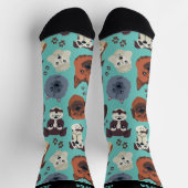 Eigenaar van Cute Hondenras Pattern Puppy Lover Do Sokken (Top)