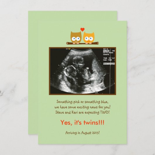 Eigenaar van de aankondiging van de zwangerschap o (Voorkant / Achterkant)