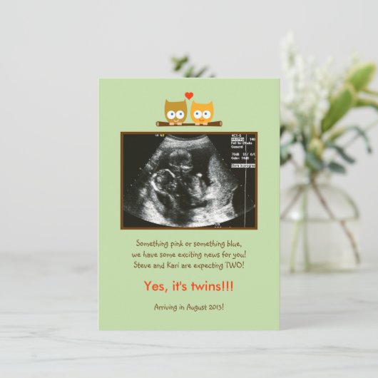 Eigenaar van de aankondiging van de zwangerschap o (Staand voorkant)