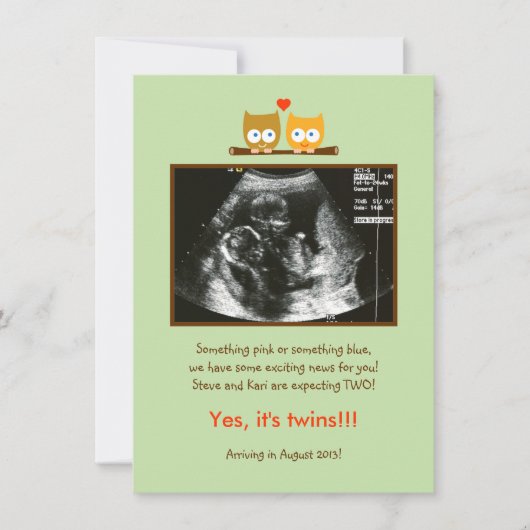 Eigenaar van de aankondiging van de zwangerschap o (Voorkant)