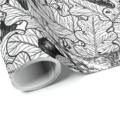 Eigenaar van de eikenboom, zwart-wit cadeaupapier (Rol Hoek)
