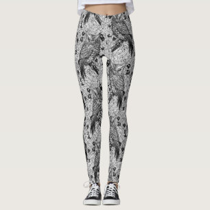 Eigenaar van de eikenboom, zwart-wit leggings