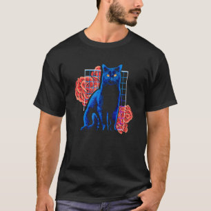 Eigenaar van de zwarte kattebloem Kitten Pets Cats T-shirt