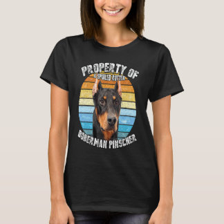 Eigenaar van Dobermann Retro Vintage T-shirt