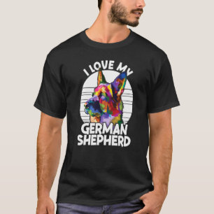 Eigenaar van Duitse Herdershond Ik hou van mijn Du T-shirt