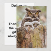 Eigenaar van een creditcard met dank bedankkaart (Voorkant / Achterkant)