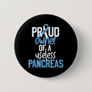 Eigenaar van een nutteloos pancreas type 1 diabete ronde button 5,7 cm