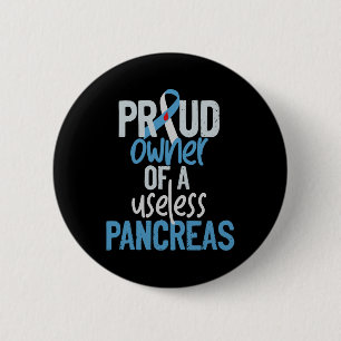 Eigenaar van een nutteloos pancreas type 1 diabete ronde button 5,7 cm