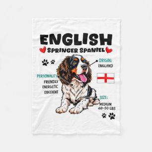 Eigenaar van Engelse Springer Spaniel Fun hondlief Fleece Deken
