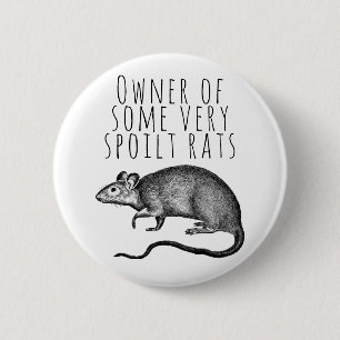 Eigenaar van enkele zeer gespleten ratten ronde button 5,7 cm